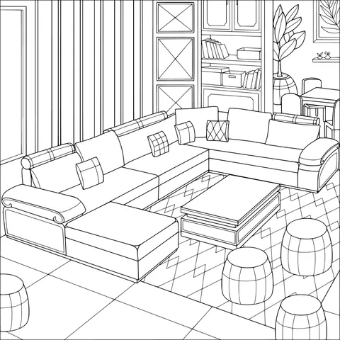 Comfortable living - room scene