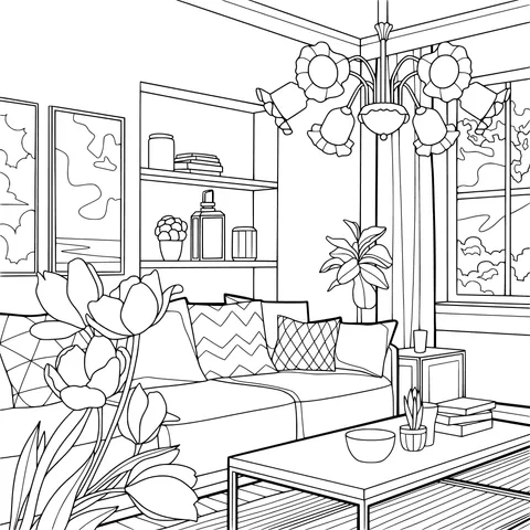 A Colorful Corner of the Living Room
