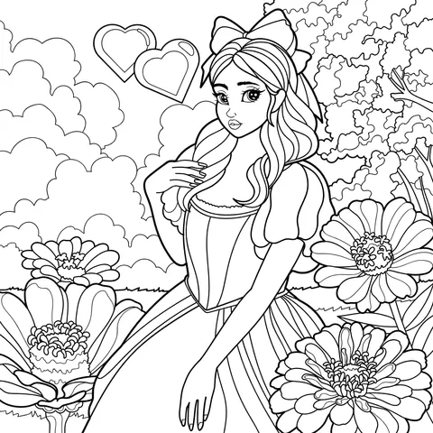Princess in the Flower - bed
