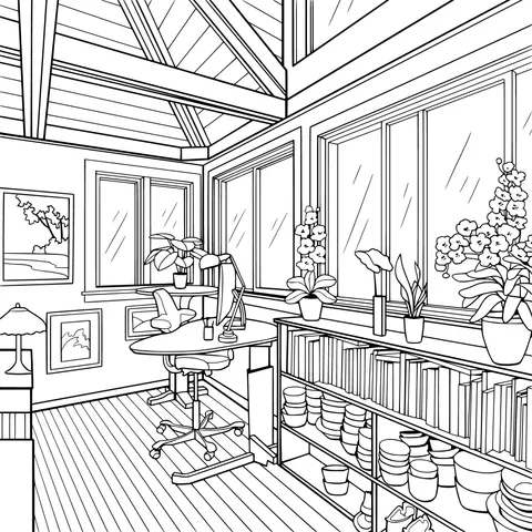 Cozy Indoor Study