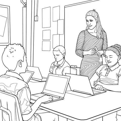 Teacher - student interaction in class
