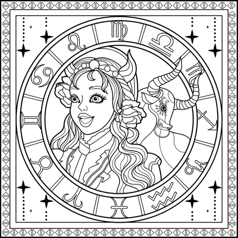 Taurus Zodiac Illustration