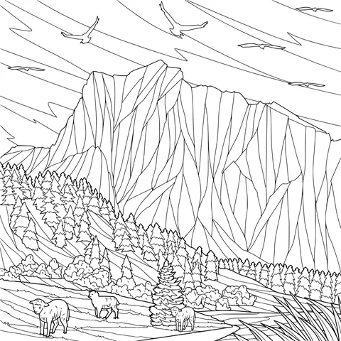 Mountain Pasture Scene