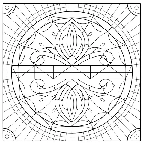 Geometric Pattern in Stained - Glass Style