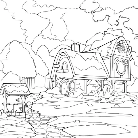 Fairytale - style forest cottage