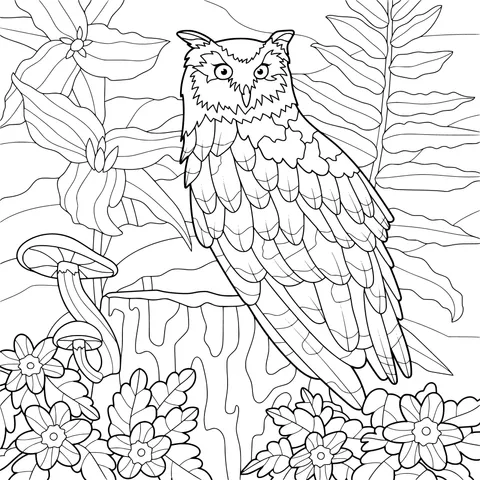 Owl on the Stump