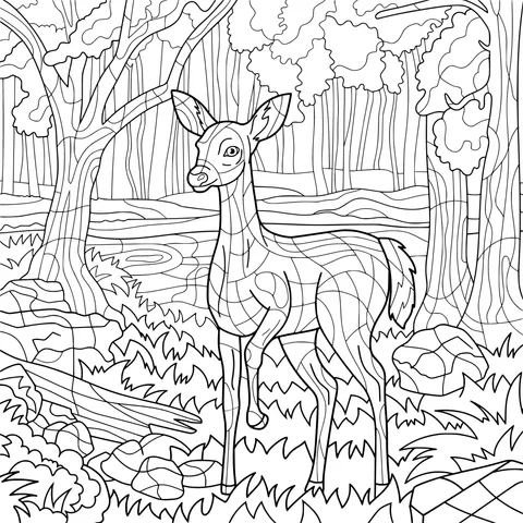 A Fawn in the Forest