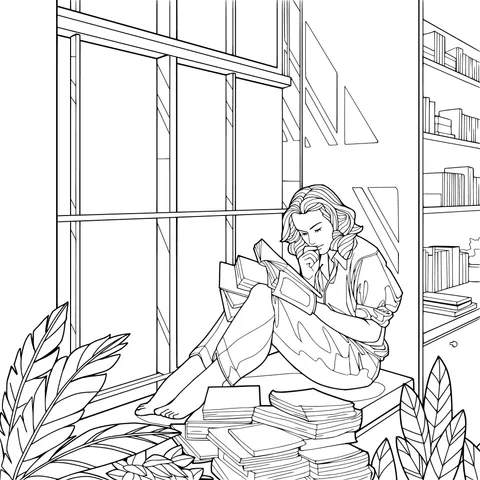 Reading Time by the Window