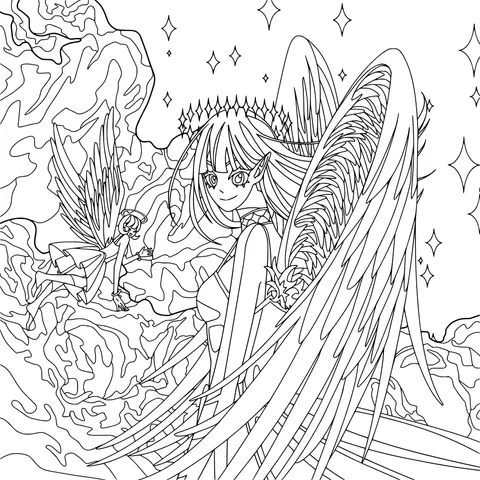 A Fairy with Wings and a Pixie