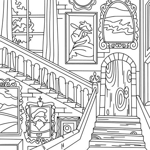 Vintage - style indoor staircase