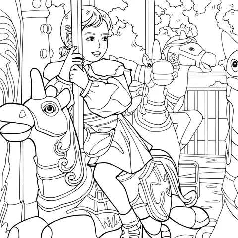 Girl on a Carousel