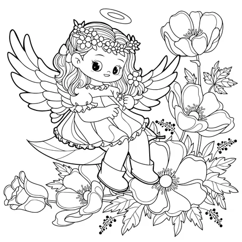 Little Angel in the Flower丛
