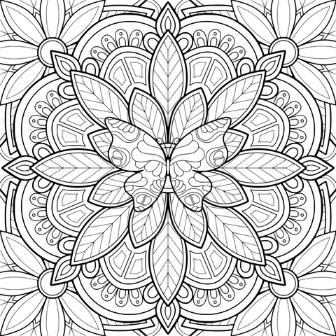 Butterfly Mandala Pattern