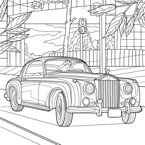 Vintage Car on City Street
