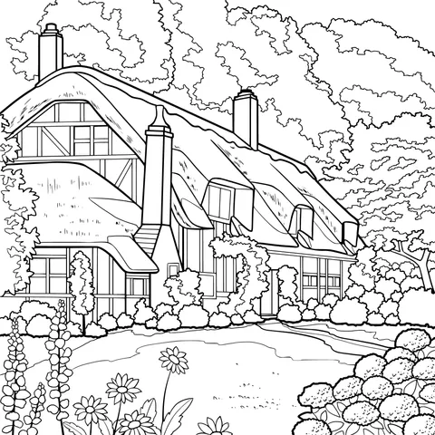 Thatched Cottage in the Countryside