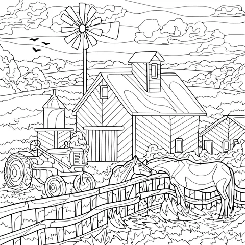 Rural Farm Scenery