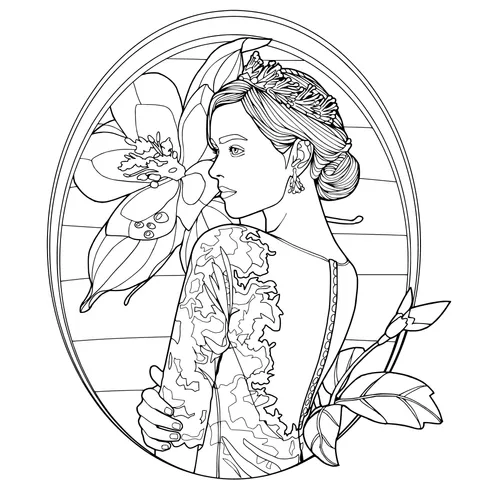 An Elegant Lady with a Crown