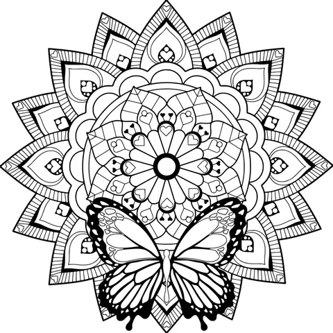 Mandala and Butterfly