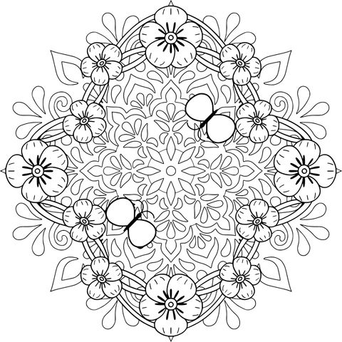Patrón Mandala Floral