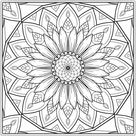 Colorful Floral Mandala Pattern