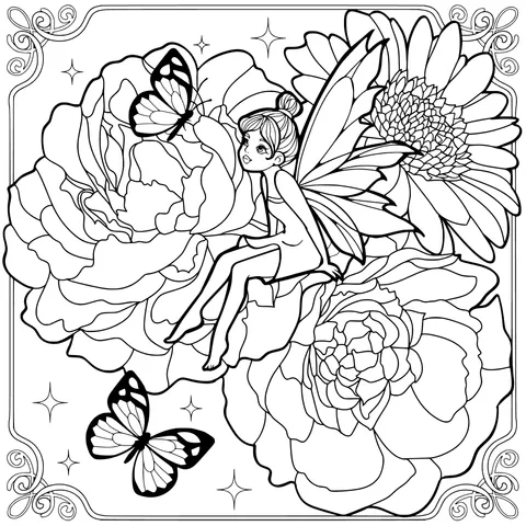 Fairy among the Flowers