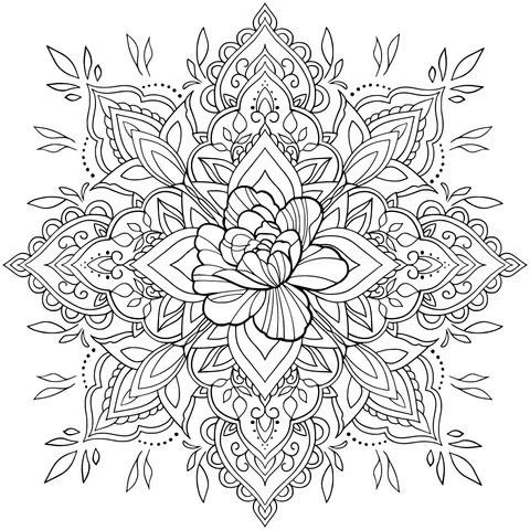 Colorful Floral Mandala Pattern