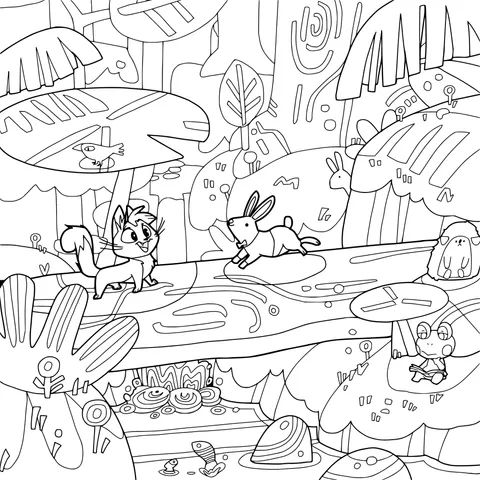 Animal Adventure in the Forest