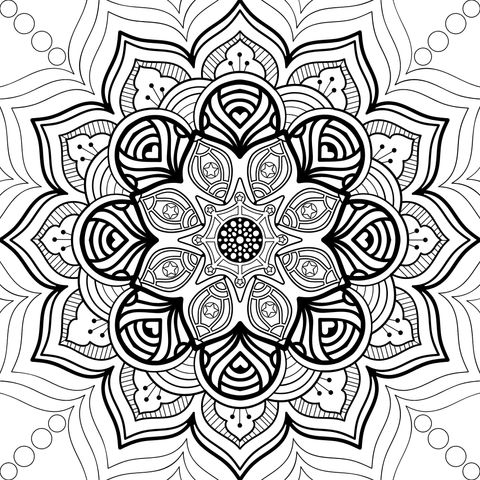 Patrón de Mandala Colorido