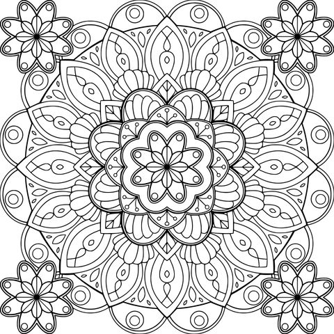 Patrón de Mandala Colorido
