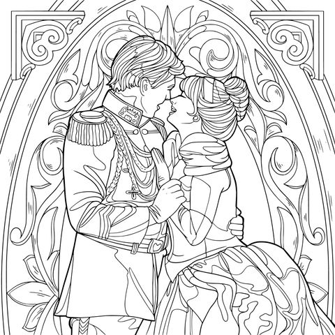 The Affectionate Embrace of the Prince and Princess