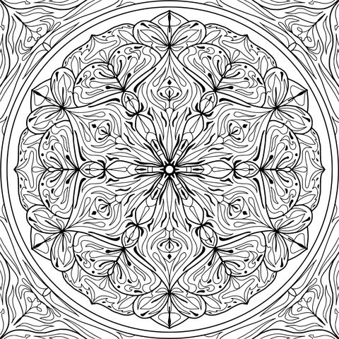 Patrón de Mandala Colorido