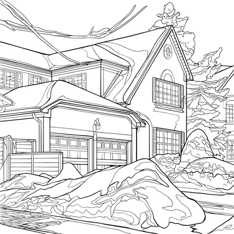 Snow - covered Residence