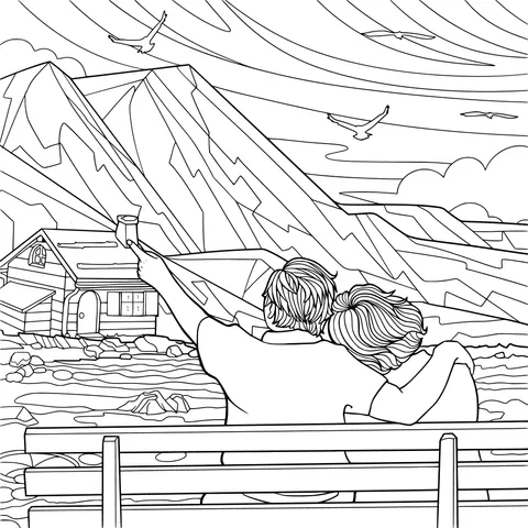 Warm Moments on the Lakeside Bench