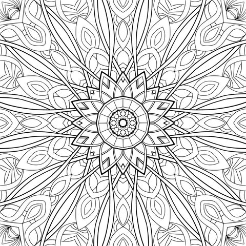 Patrón Mandala Colorido