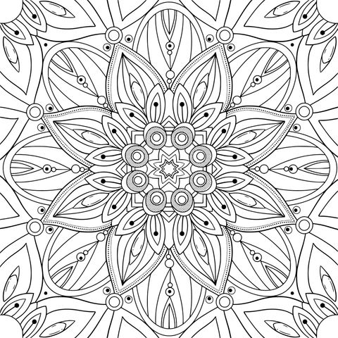 Patrón de Mandala Colorido