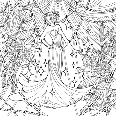 Lady in a Gorgeous Gown
