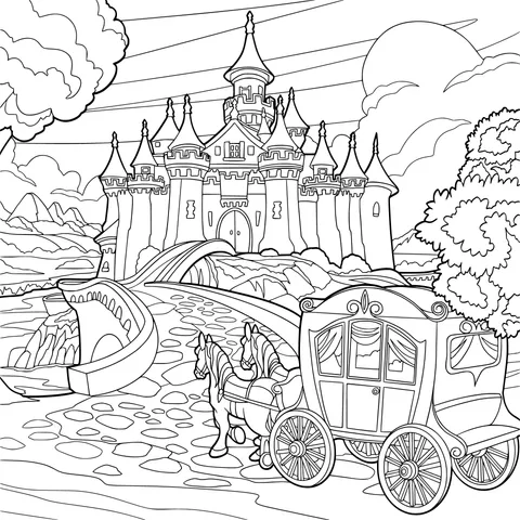 Castle and Carriage in a Fairy - Tale