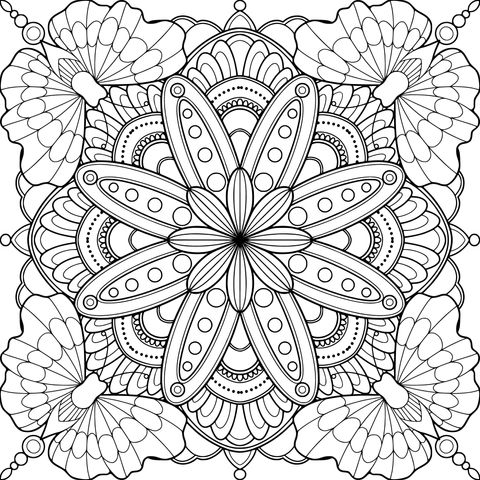 Patrón Mandala Colorido