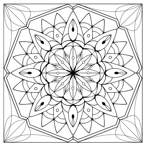 Patrón geométrico mandala multicolor