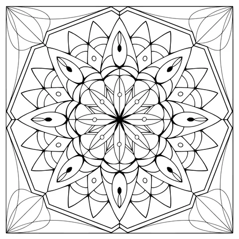 Colorful Geometric Mandala Pattern
