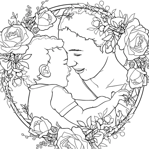 Warm Moment between Mother and Child