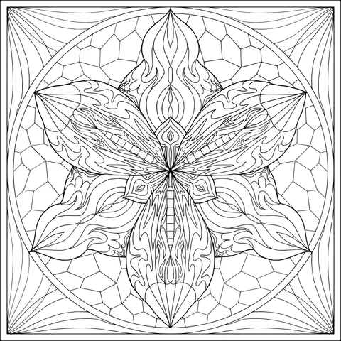 Colorful Geometric Floral Pattern