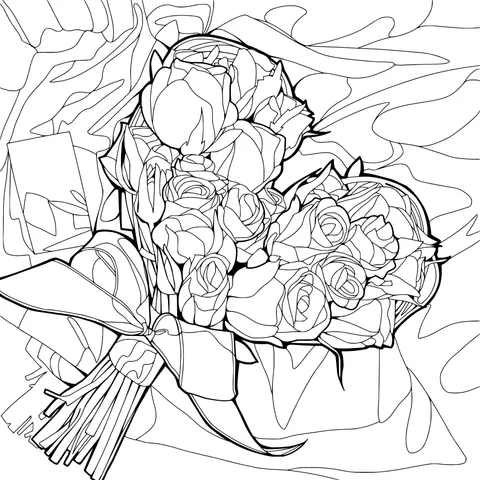 A Bouquet of Colorful Roses