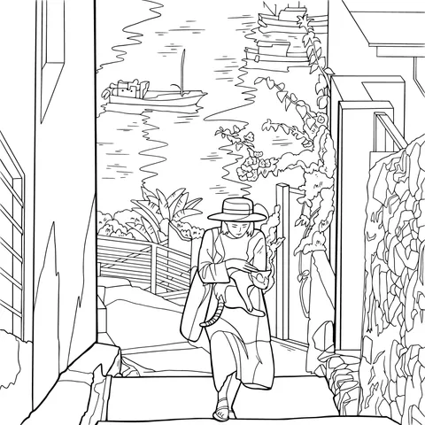 Walking in a Seaside Alley