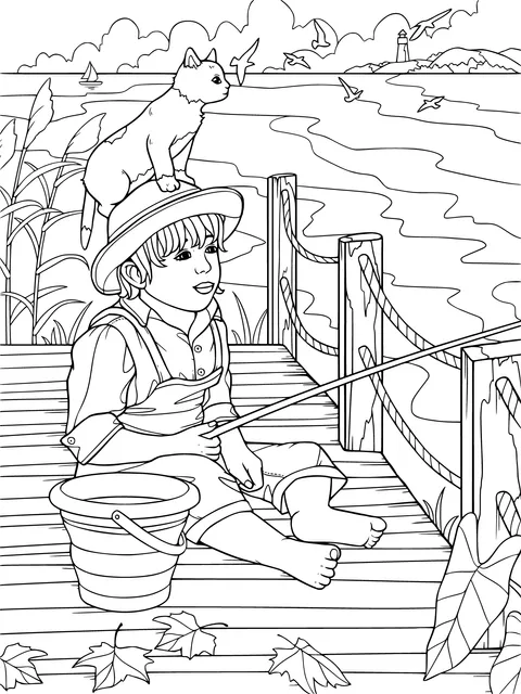 Fishing Time with the Cat
