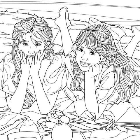Girlfriends on a Picnic