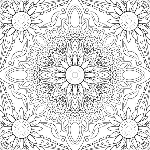 Colorful Floral Mandala Pattern
