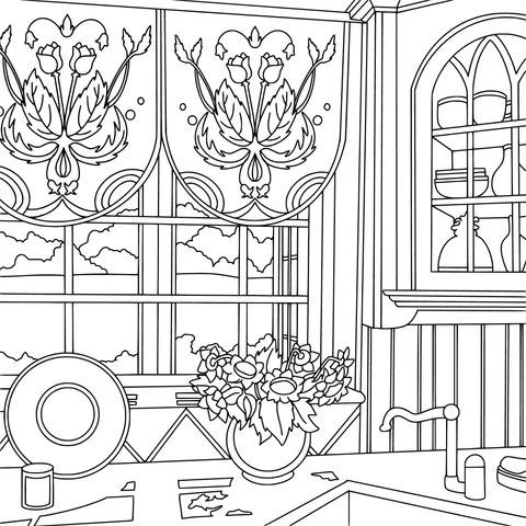 Cozy Kitchen Window View