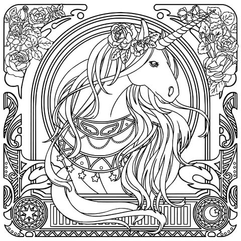 梦幻独角兽插画