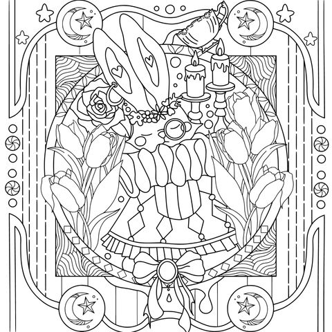 幻想的なウサギのイラスト